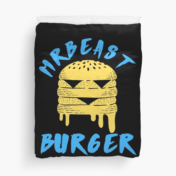 Mrbeast Duvet Covers Redbubble - roblox cheeseburger song quackityhq