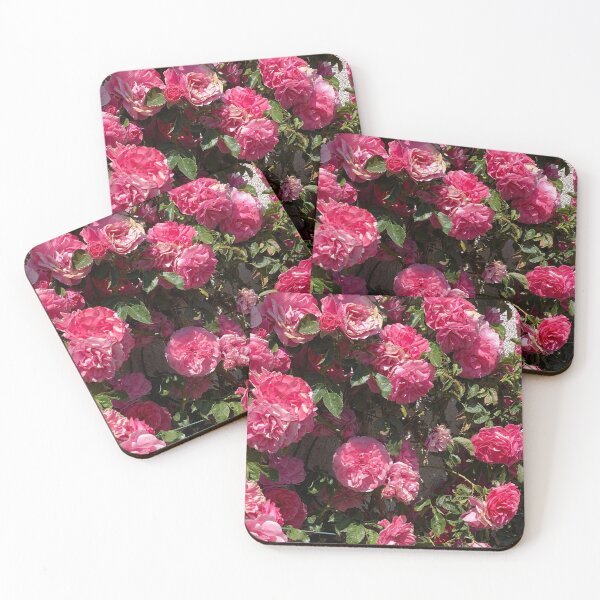 Item preview, Pink roses on a wall designed and sold by Pelikancrazy.