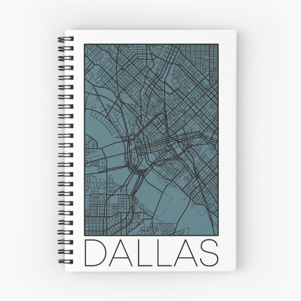 Item preview, Dallas Street Map Black and Blue designed and sold by HelloGentry.