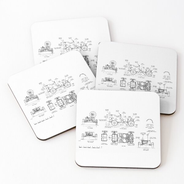 Item preview, Lunar Rover Moon Blueprint Black designed and sold by Auto-Prints.