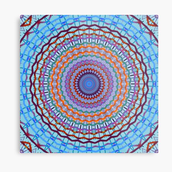Hypnotic Radial design Metal Print