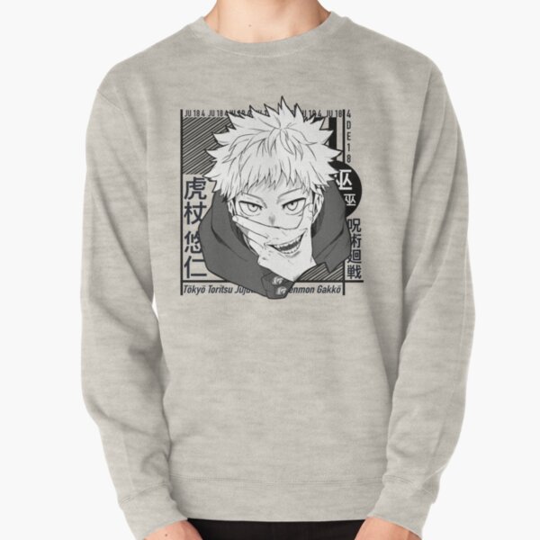 YUJI ITADORI BLACK COLOR Pullover Sweatshirt