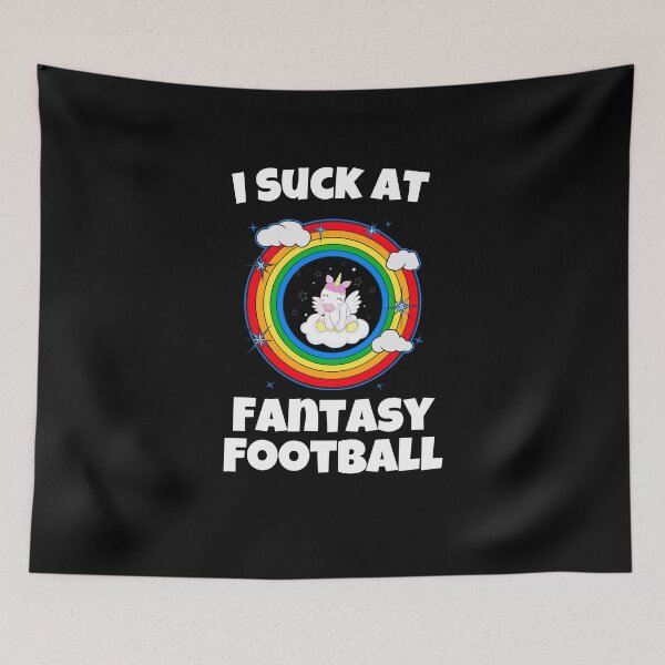 Item preview, I Suck at Fantasy Football Unicorn Rainbow Loser designed and sold by Emerg-Apparel.
