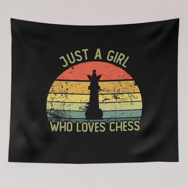 Item preview, Vintage just a girl who loves chess designed and sold by noahs-shop.