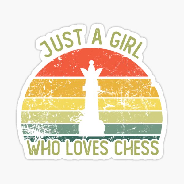 Vintage just a girl who loves chess Sticker