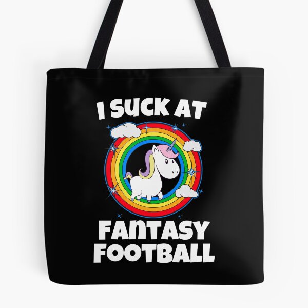 Item preview, I Suck at Fantasy Football Unicorn Rainbow Loser designed and sold by Emerg-Apparel.