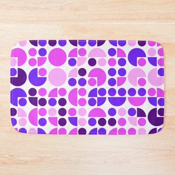 Item preview, Geometric shapes in repeated asymmetrical pattern in bright neon color palette designed and sold by acidmit.