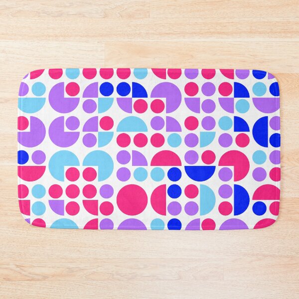 Item preview, Repeated asymmetrical pattern with geometric shapes in bright neon color palette designed and sold by acidmit.