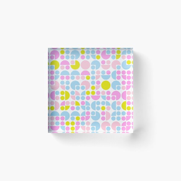 Item preview, Repeated asymmetrical pattern in bright neon color palette with geometric shapes designed and sold by acidmit.