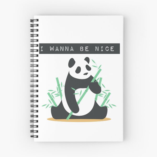 Item preview, I wanna be nice cute big Panda Illustration Tshirt designed and sold by faudeltn.