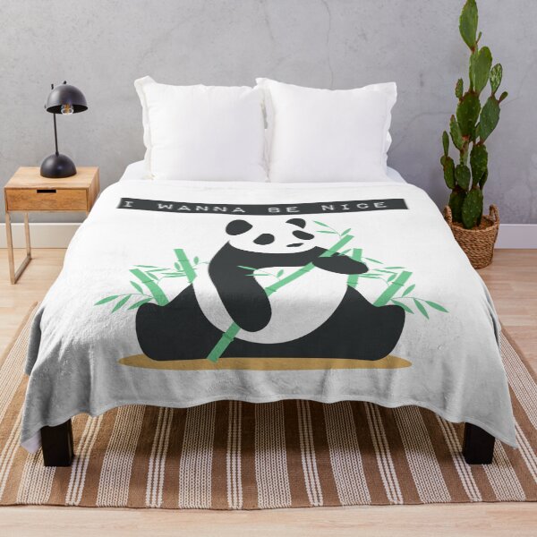 Item preview, I wanna be nice cute big Panda Illustration Tshirt designed and sold by faudeltn.