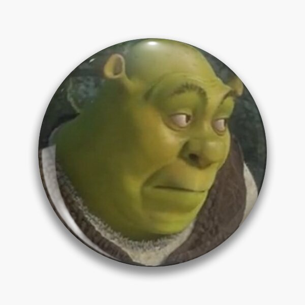 Shrek Meme Face Enamel Pin