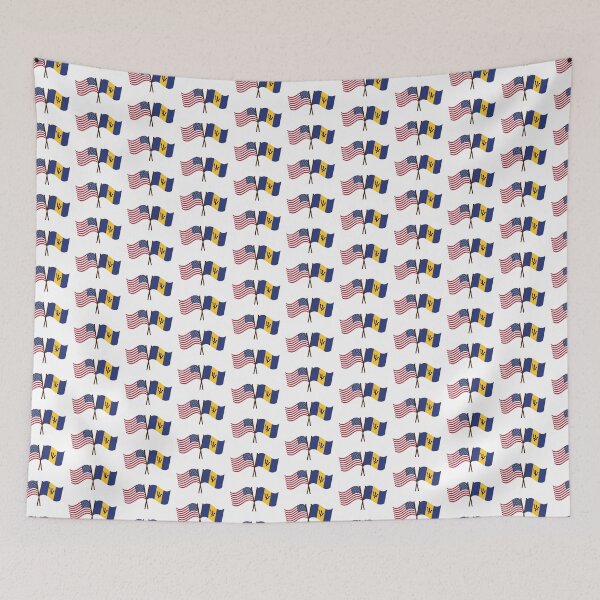 Item preview, Barbados USA Unity Flags designed and sold by IdentiTee Studios.