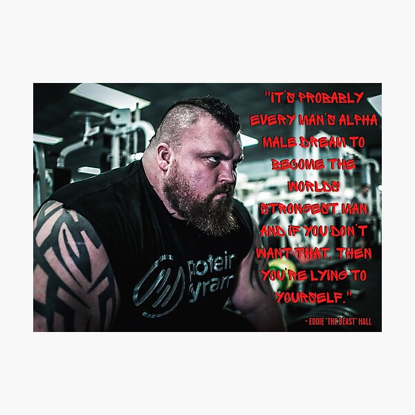 Item preview, EDDIE HALL - ALPHA MALE DREAM QUOTE GRAFFITI designed and sold by HeavyLiftGift.
