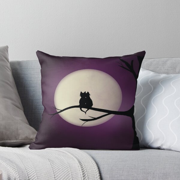 Artikelvorschau, Halloween-Katzen-Silhouetten vor Mond entworfen und verkauft von Creacats.