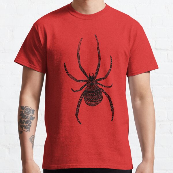 Patterned Spider Print Classic T-Shirt
