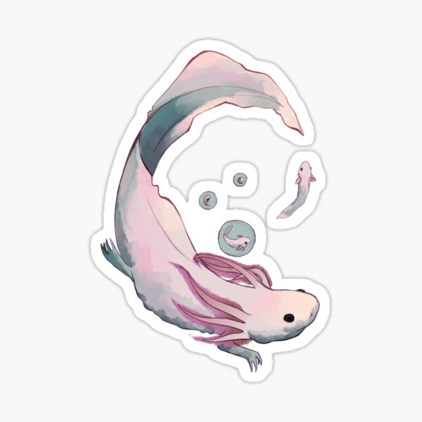 Vista previa del artículo con la obra «Crecimiento Axolotl», diseñado y vendido por ruhefuchs.