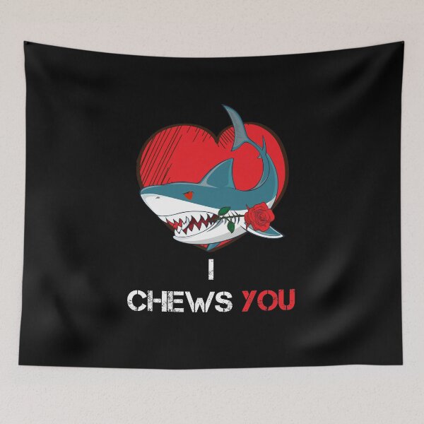 Item preview, I Chews You Shark Cupid With Rose Sharks Valentines Day Gift Funny Proposal designed and sold by WhiteTears.
