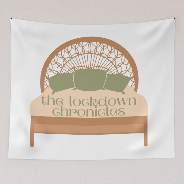 Item preview, Lockdown Chronicles Funny Quarantine Bed Graphic designed and sold by Dani Mullins.