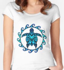 Tribal Turtle Women's Fitted Scoop T-Shirt