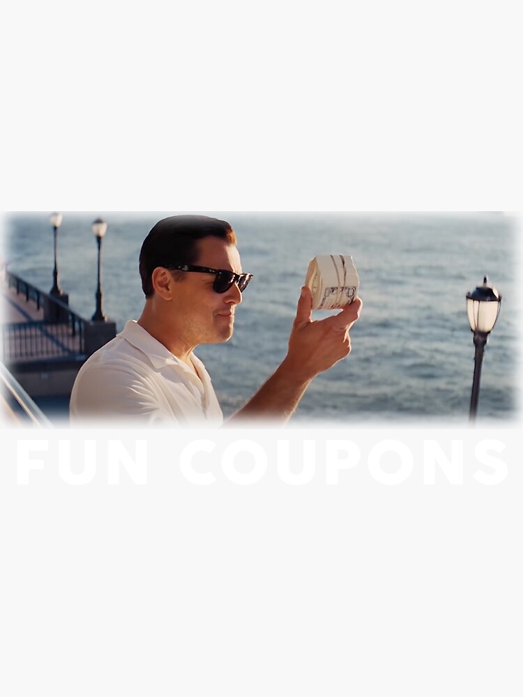 "Fun Coupons Wolf of Wall Street" Sticker by bao2000 Redbubble