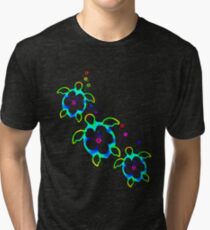 Tie Dyed Honu Turtles Tri-blend T-Shirt