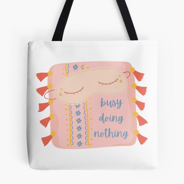 Item preview, Busy Doing Nothing Lockdown Chronicles Funny Quarantine Cushion Graphic designed and sold by Dani Mullins.