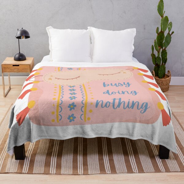 Item preview, Busy Doing Nothing Lockdown Chronicles Funny Quarantine Cushion Graphic designed and sold by Dani Mullins.