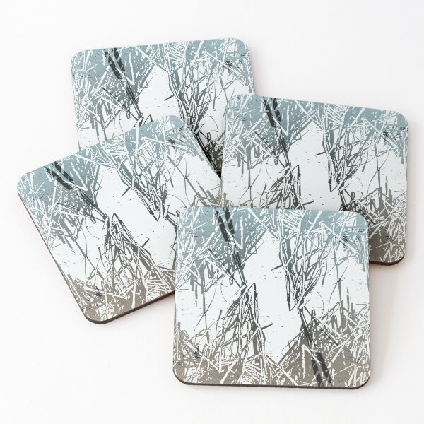 Item preview,  Icy Lake Blue Abstract Natural Forms - Abstract Art  Artist Jenny Meehan designed and sold by Jenny Meehan Art Prints and Patterns  .