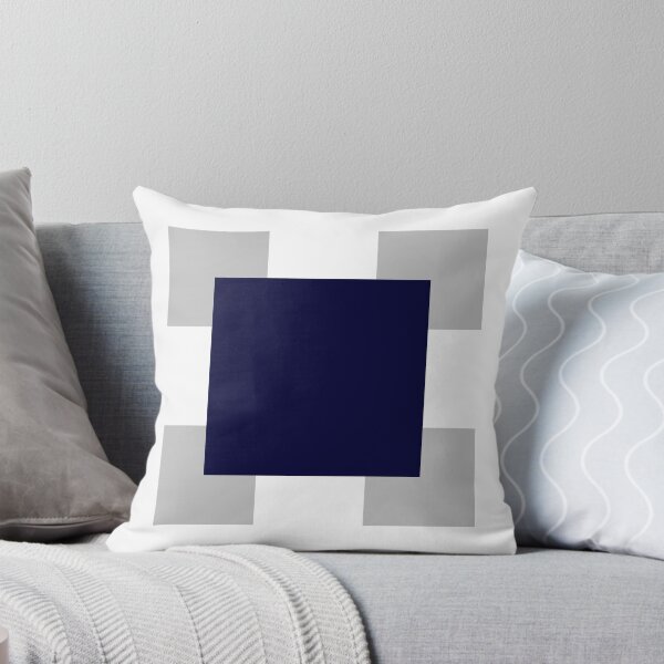 Item preview, Navy Blue Silver Gray Overlapping Squares designed and sold by rewstudio.