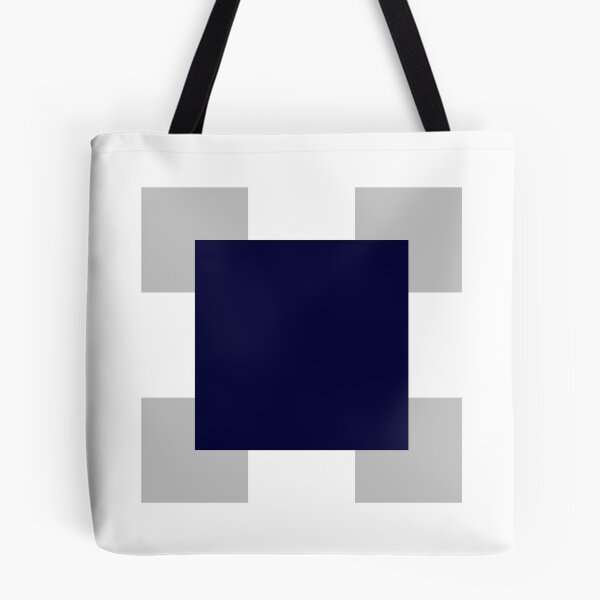 Item preview, Navy Blue Silver Gray Overlapping Squares designed and sold by rewstudio.