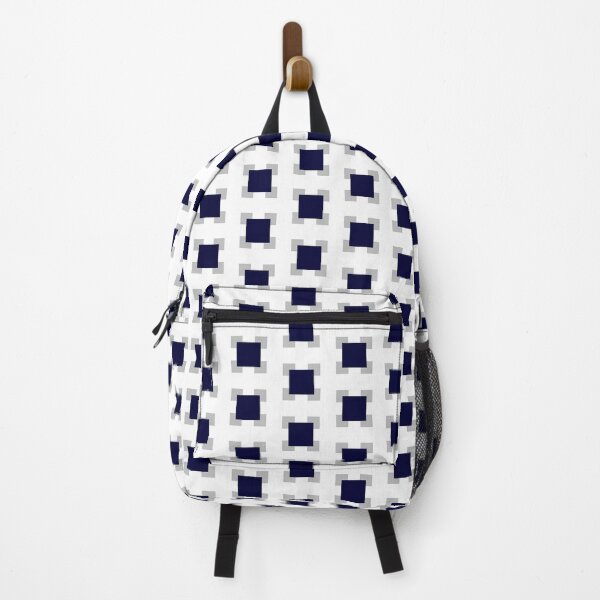 Item preview, Navy Blue Silver Gray Overlapping Squares designed and sold by rewstudio.