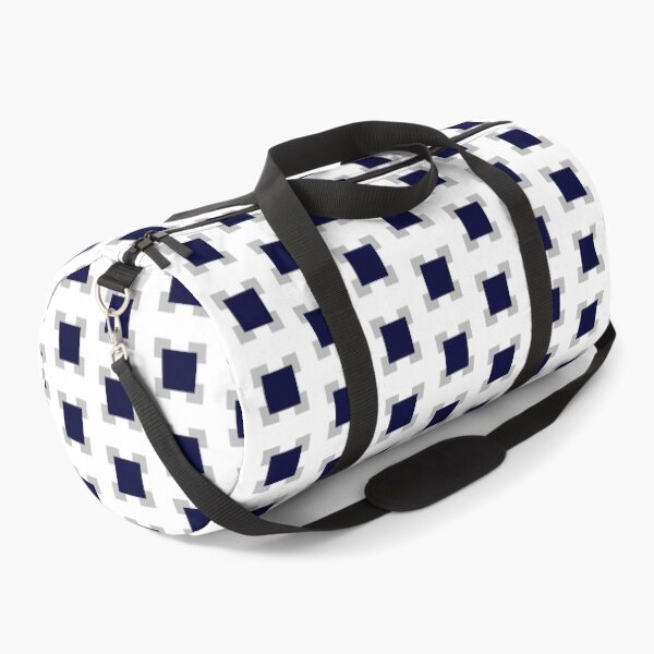 Item preview, Navy Blue Silver Gray Overlapping Squares designed and sold by rewstudio.
