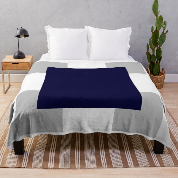 Item preview, Navy Blue Silver Gray Overlapping Squares designed and sold by rewstudio.