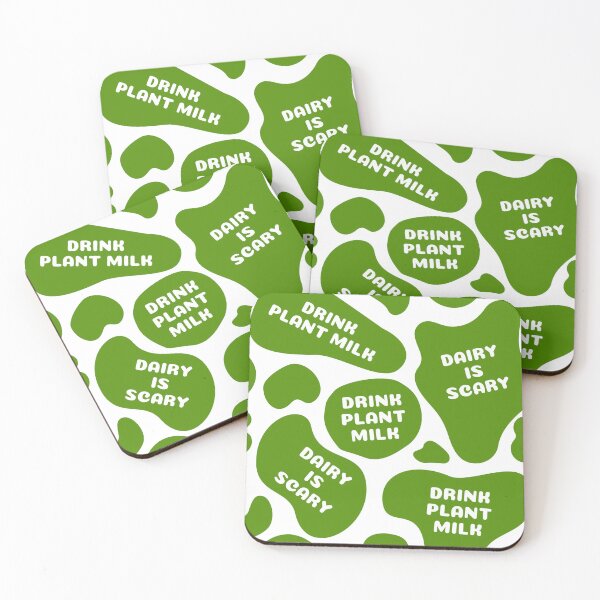 Item preview, Dairy Is Scary | Drink Plant Milk | Green Cow Print designed and sold by EarlessPierre.
