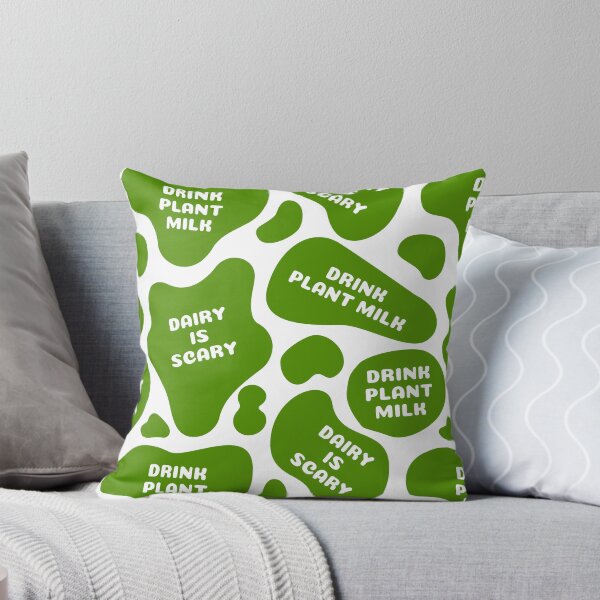 Item preview, Dairy Is Scary | Drink Plant Milk | Green Cow Print designed and sold by EarlessPierre.