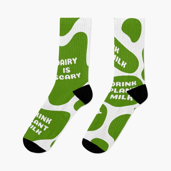 Item preview, Dairy Is Scary | Drink Plant Milk | Green Cow Print designed and sold by EarlessPierre.