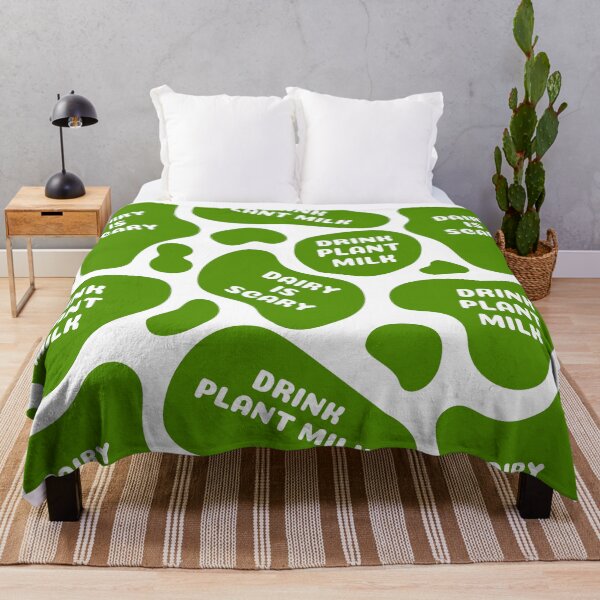 Item preview, Dairy Is Scary | Drink Plant Milk | Green Cow Print designed and sold by EarlessPierre.