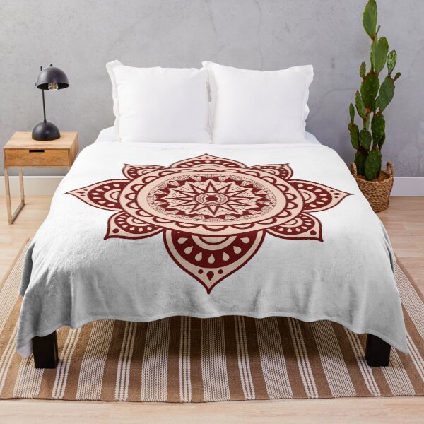Item preview, Geometric Maroon Mandala Pattern designed and sold by ArtbyCharmante.