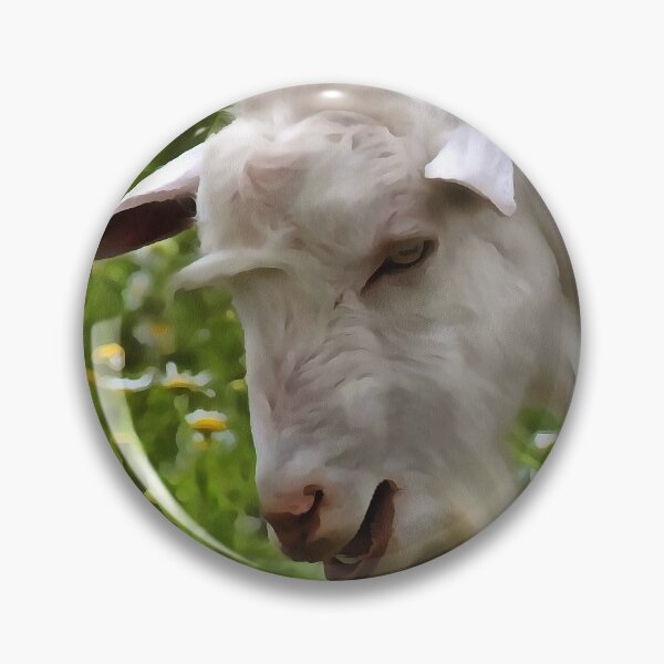 Item preview, White Goat Grazing Artistic Pet Portrait designed and sold by taiche.