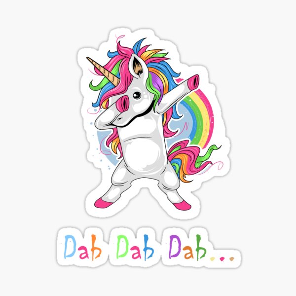 Download Unicorn Dab Stickers Redbubble