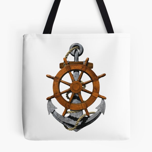 Item preview, Nautical Ships Wheel And Anchor designed and sold by BailoutIsland.