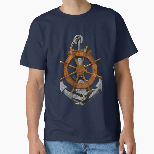 Item preview, Nautical Ships Wheel And Anchor designed and sold by BailoutIsland.