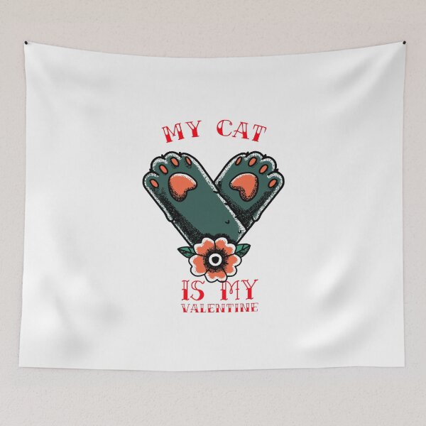 Item preview, my cat is my valentine designed and sold by Gorgoteanu Adrian.
