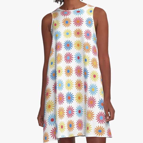 Item preview, Vector seamless patterns with colorful flowers on white designed and sold by linagaiaart.