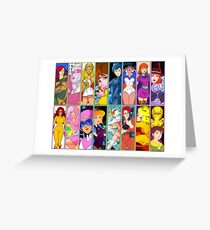 80s Girls Totally Radical Cartoon Spectacular!!! - WOMEN OF ACTION EDITION! Greeting Card