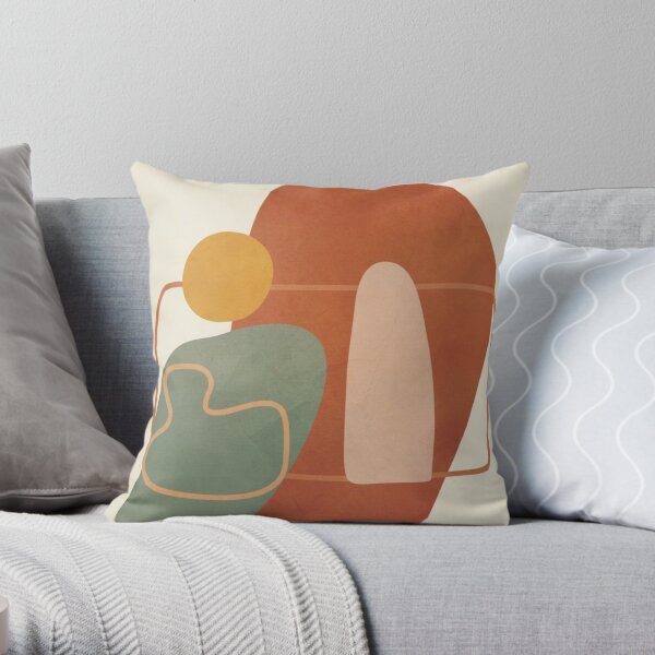 Abstract Shapes / Pastel Throw Pillow
