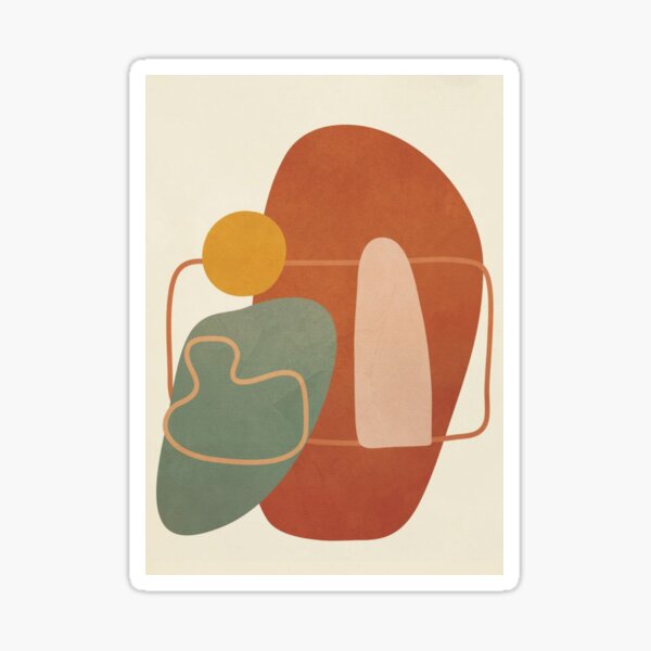 Abstract Shapes / Pastel Sticker