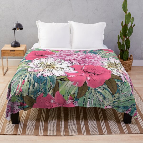 Item preview, Pink Green Floral Girly Illustration designed and sold by NdesignTrend.