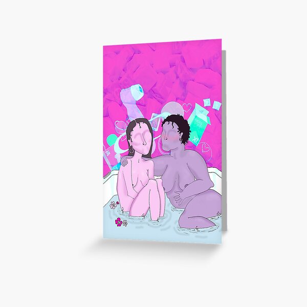Bi in the Bath Greeting Card